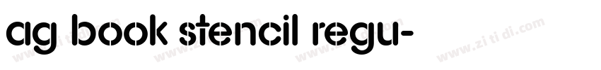 AG Book Stencil Regu字体转换